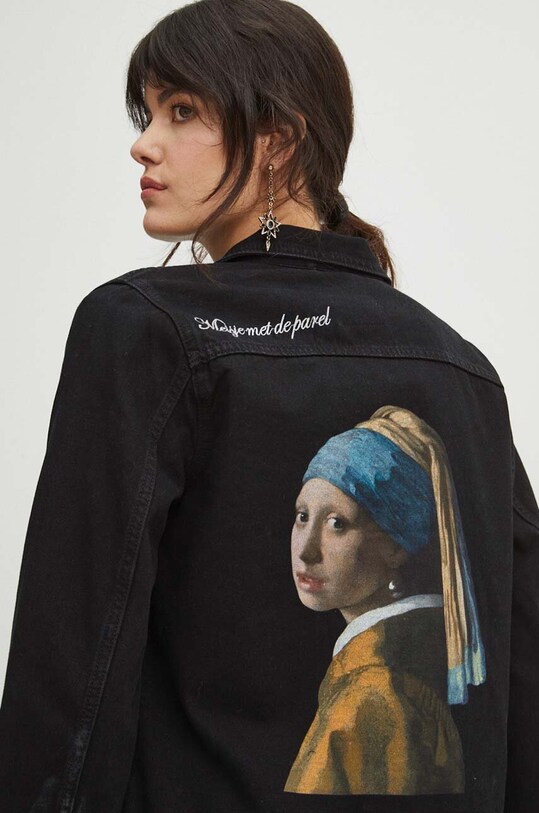 Kurtka jeansowa damska z kolekcji Eviva L'arte kolor czarny RS24.KUD252 czarny RS24