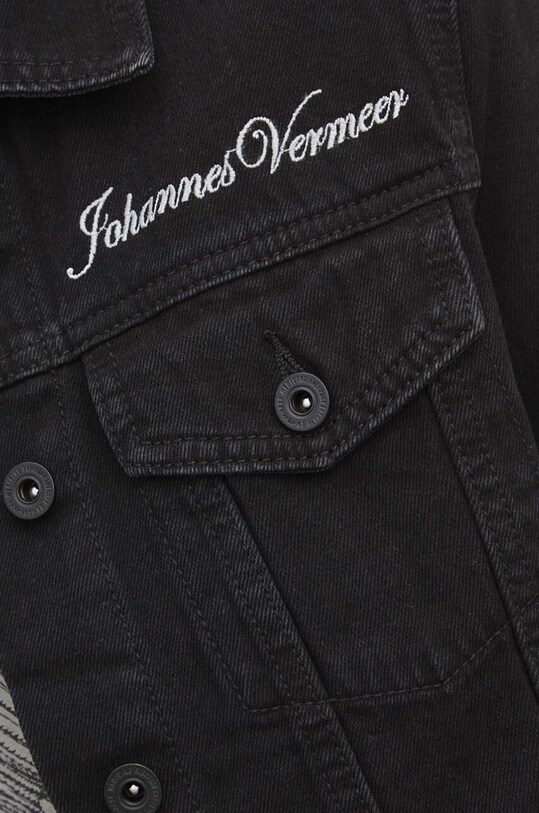 Kurtka jeansowa damska z kolekcji Eviva L'arte kolor czarny RS24.KUD252