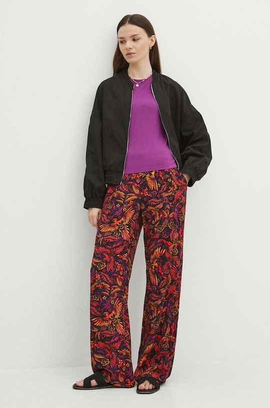Kurtka bomber damska oversize kolor czarny RS24.KUD803 czarny RS24