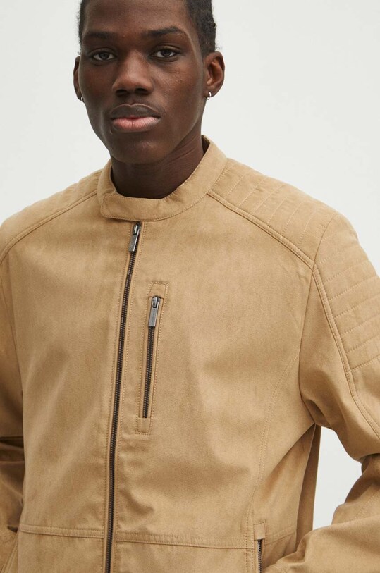 Bunda pánská béžová barva béžová RS24.KUM100