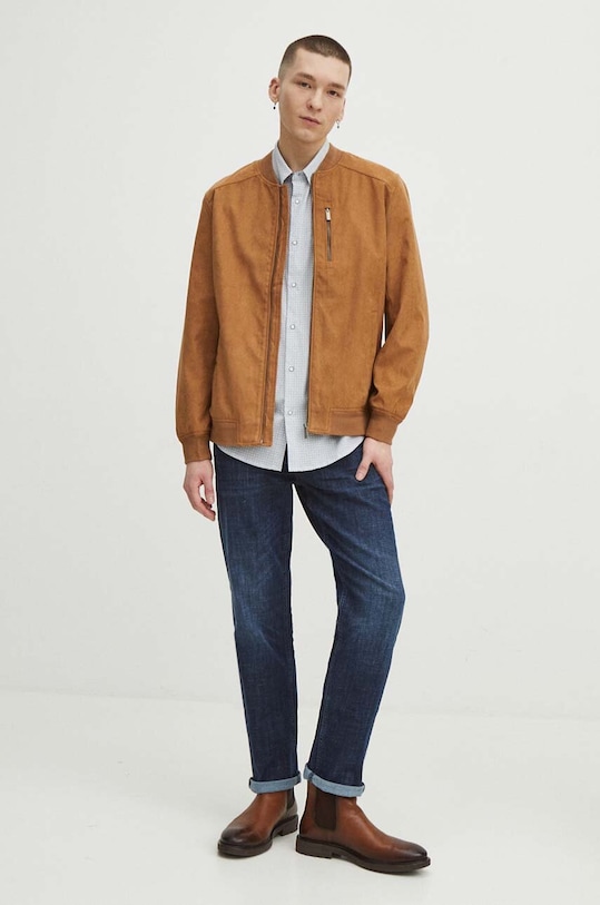 Medicine geaca bomber cu captuseala maro RS24.KUM102