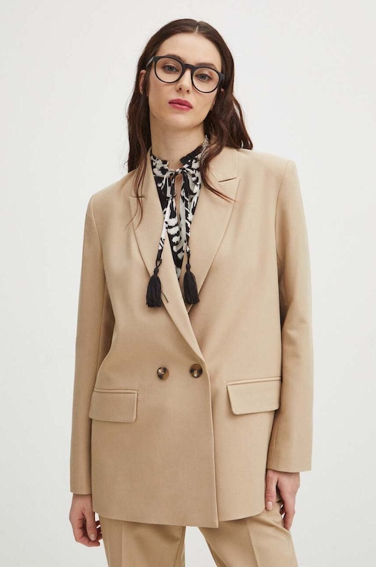 Sako béžová barva látka béžová RS24.KZD501