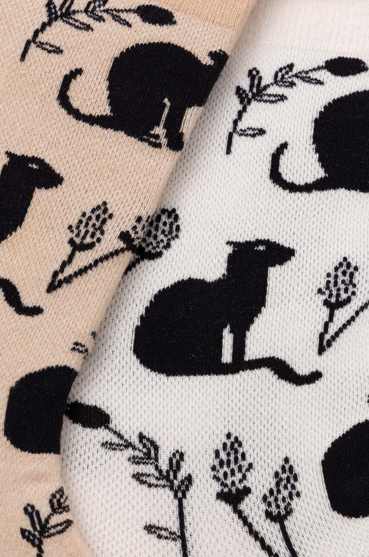 Bavlněné ponožky dámské z kolekce Den koček (2-pack) více barev RS24.LGD200 vícebarevná RS24