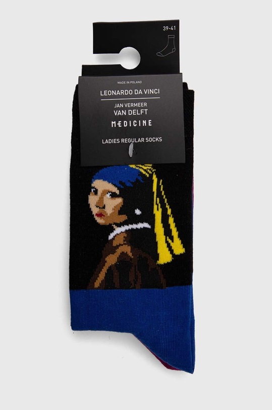 Odzież Skarpetki bawełniane damskie z kolekcji Eviva L'arte (2-pack) kolor multicolor RS24.LGD252 multicolor