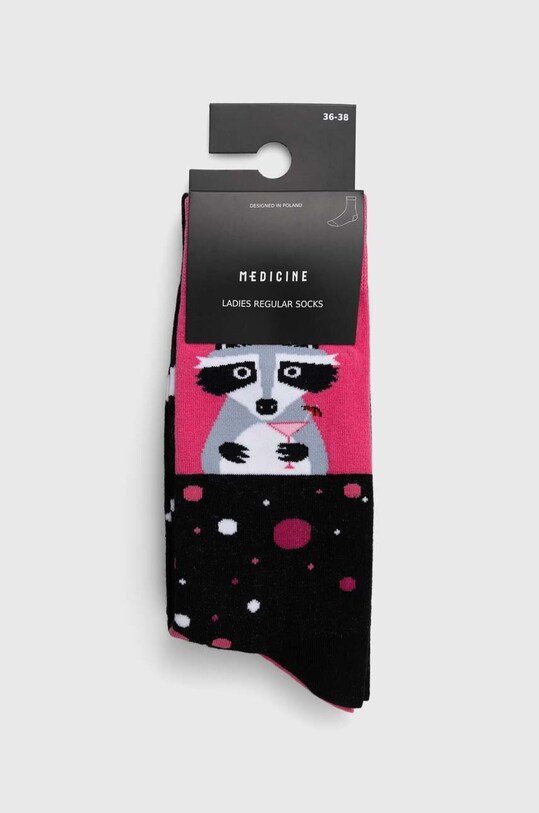 Odzież Skarpetki bawełniane damskie z szopem (2-pack) kolor multicolor RS24.LGD302 multicolor