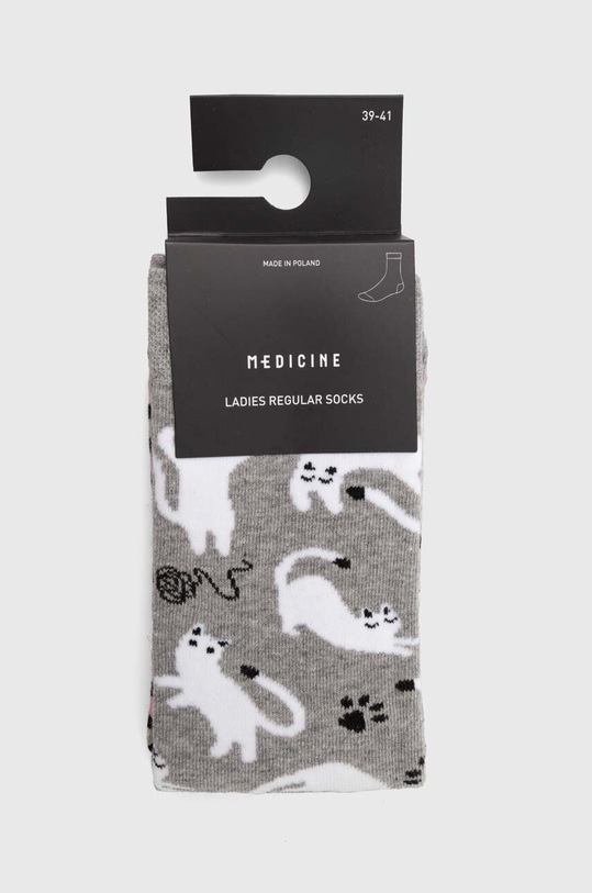 Odzież Skarpetki bawełniane damskie z kolekcji Dzień Kota (2-pack) kolor multicolor RS24.LGD400 multicolor
