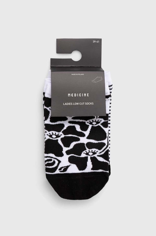 Skarpetki bawełniane damskie w kwiaty (2-pack) kolor multicolor RS24.LGD501 multicolor RS24