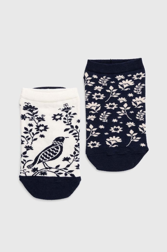 Skarpetki bawełniane damskie z motywem roślinnym i zwierzęcym (2-pack) kolor multicolor skarpetki krótkie multicolor RS24.LGD502