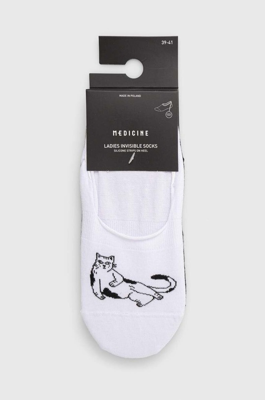 Odzież Skarpetki bawełniane damskie w koty (3-pack) kolor multicolor RS24.LGD506 multicolor