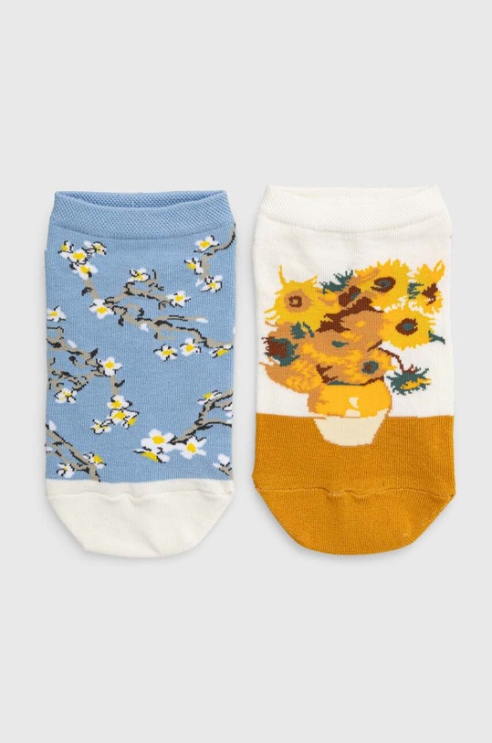 Skarpetki bawełniane damskie z kolekcji Eviva L'arte (2-pack) kolor multicolor skarpetki krótkie multicolor RS24.LGD550