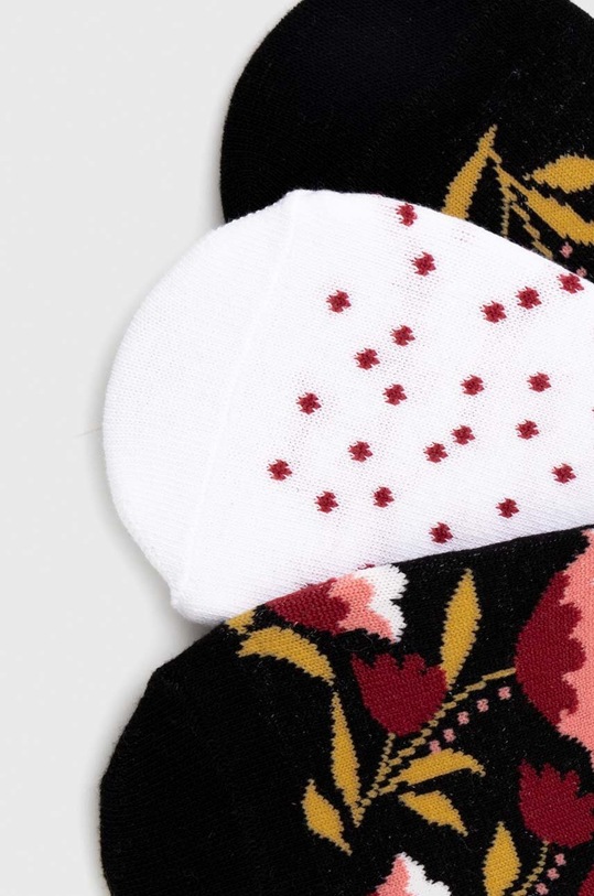 Skarpetki bawełniane damskie w kwiaty (3-pack) kolor multicolor RS24.LGD606 multicolor RS24