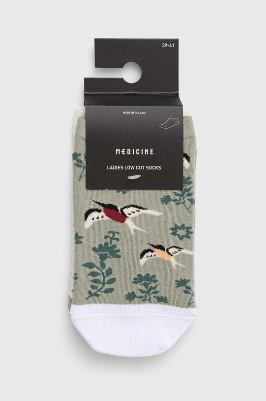 Odzież Skarpetki bawełniane damskie wzorzyste (2-pack) kolor multicolor RS24.LGD818 multicolor