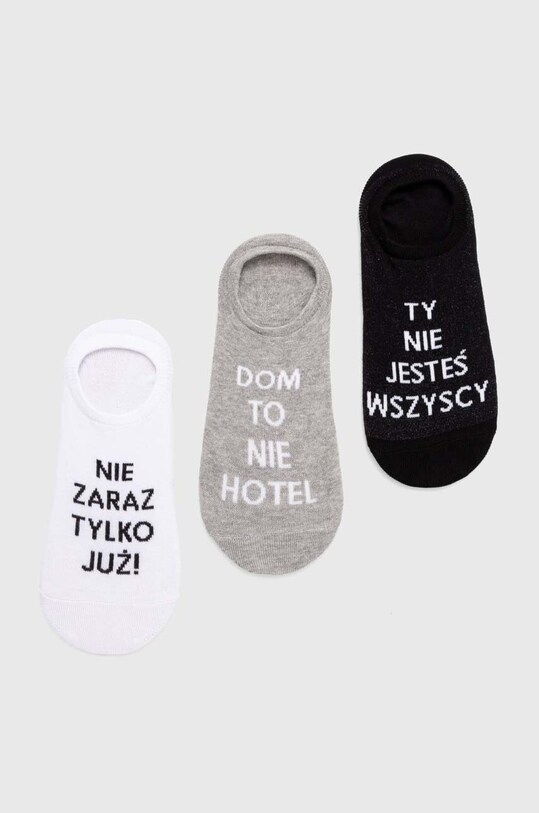 Skarpetki bawełniane damskie (3-pack) kolor multicolor skarpetki krótkie multicolor RS24.LGD905