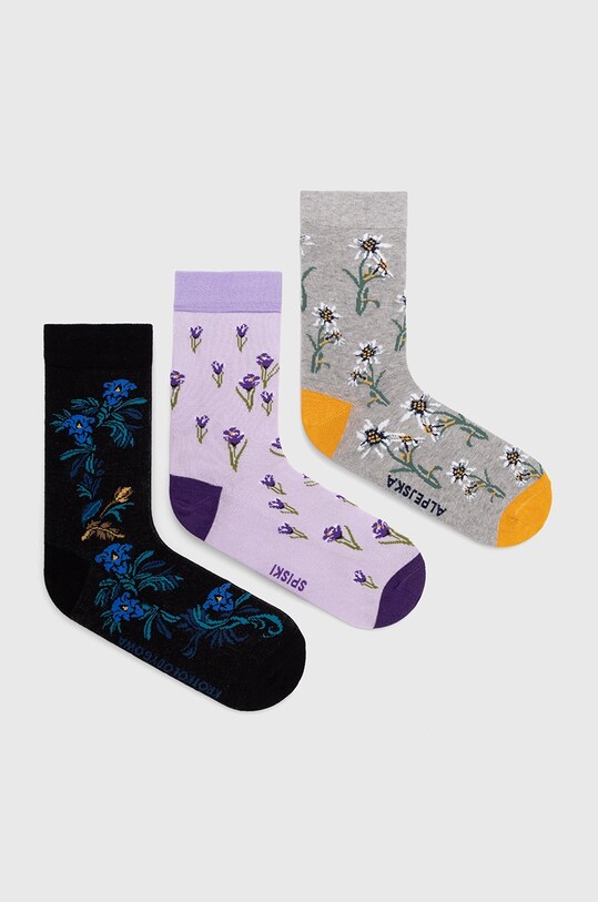 Skarpetki (3-pack) bawełniane damskie z kolekcji Tatrzański Park Narodowy x Medicine kolor multicolor RS24.LGDA51 multicolor RS24