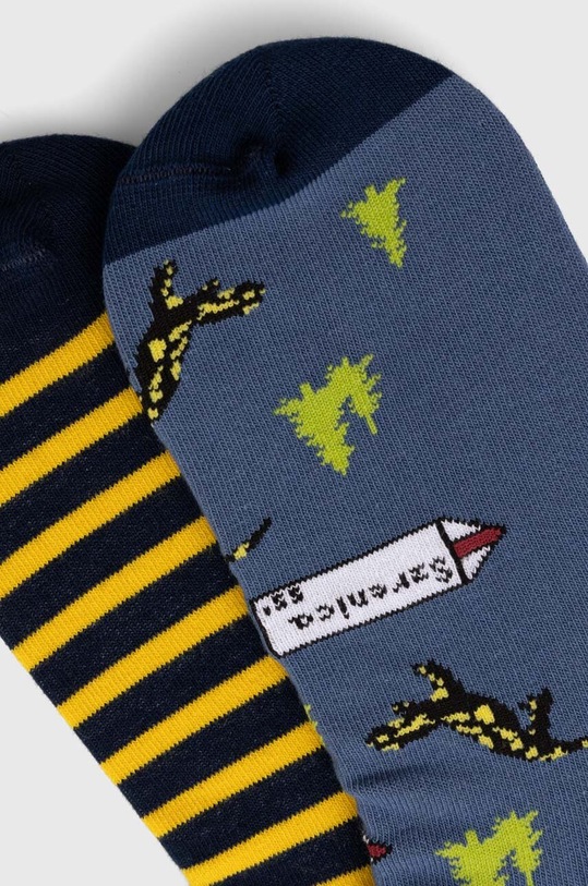 Skarpetki bawełniane męskie z motywem Karkonoszy (2-pack) kolor multicolor RS24.LGM106 multicolor RS24