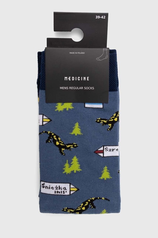 Odzież Skarpetki bawełniane męskie z motywem Karkonoszy (2-pack) kolor multicolor RS24.LGM106 multicolor