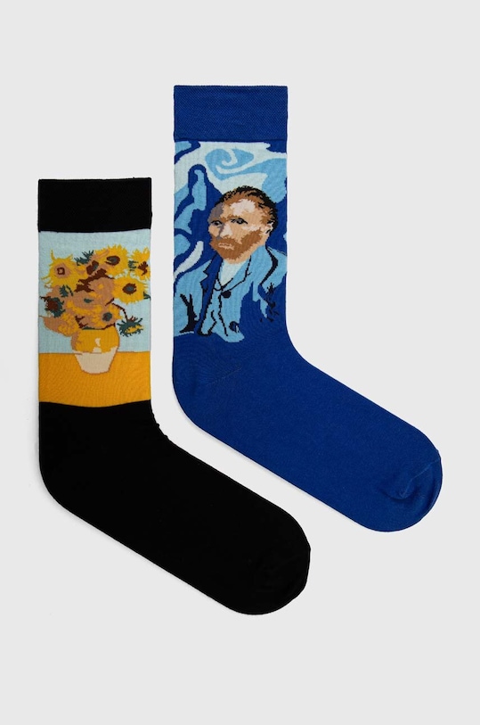 Skarpetki męskie z kolekcji Eviva L'arte (2-pack) kolor multicolor skarpetki długie multicolor RS24.LGM251
