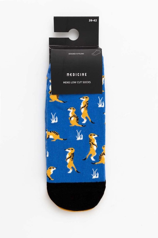 Skarpetki bawełniane męskie w surykatki (2-pack) kolor multicolor skarpetki krótkie multicolor RS24.LGM306