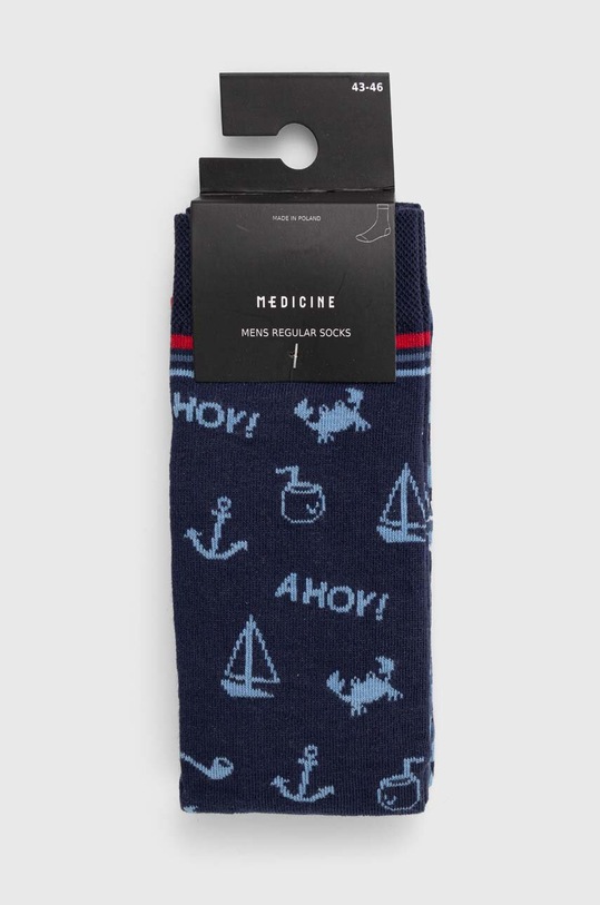 Odzież Skarpetki bawełniane męskie z motywem morskim (2-pack) kolor multicolor RS24.LGM309 multicolor