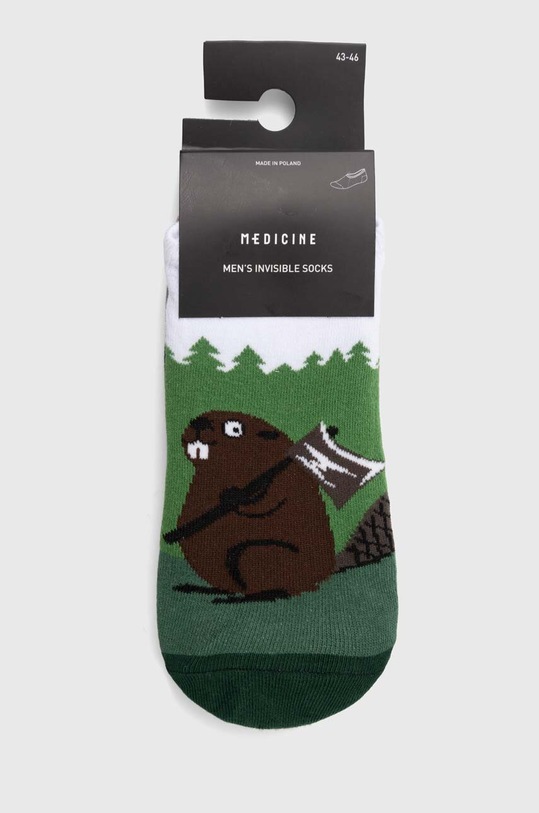 Odzież Skarpetki bawełniane męskie z motywem zwierzęcym (3-pack) kolor multicolor RS24.LGM405 multicolor