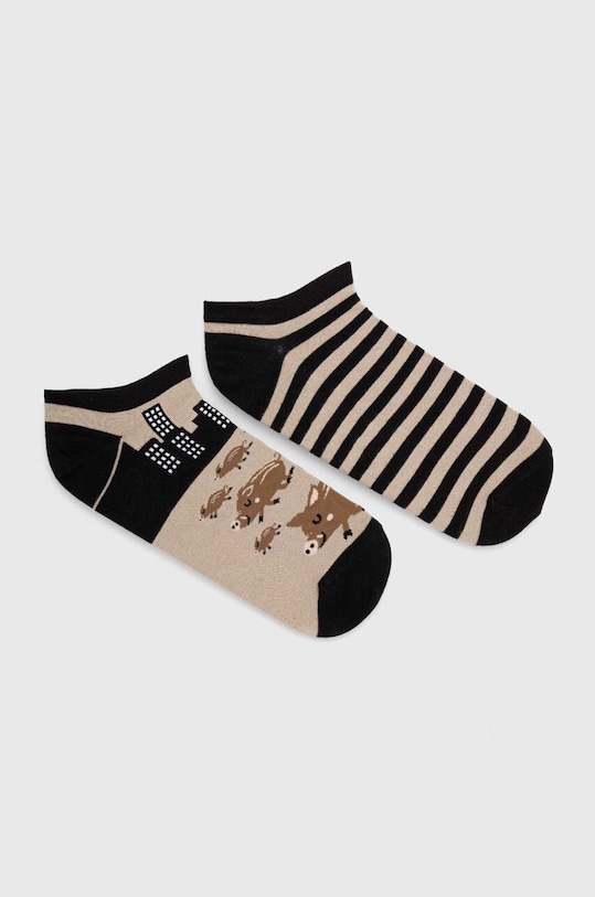 Skarpetki bawełniane męskie w dziki (2-pack) kolor multicolor skarpetki krótkie multicolor RS24.LGM500