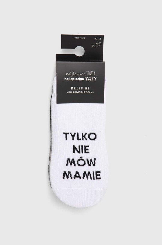 Odzież Skarpetki bawełniane męskie - Najlepsze teksty Taty (3-pack) kolor multicolor RS24.LGM904 multicolor