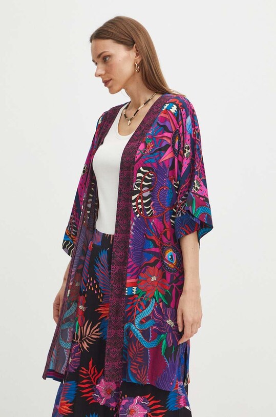 Kimono damskie wzorzyste kolor multicolor tkanina multicolor RS24.NKDB00