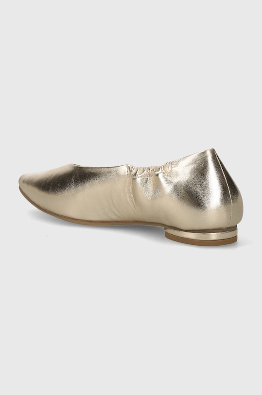 Baleriny skórzane damskie gładkie kolor złoty RS24.OBD500 złoty