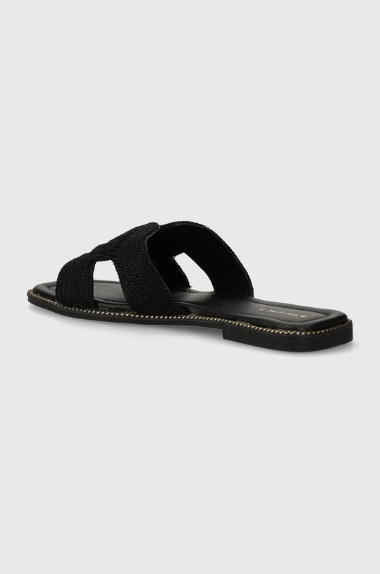 Klapki damskie z fakturą kolor czarny czarny RS24.OBD714