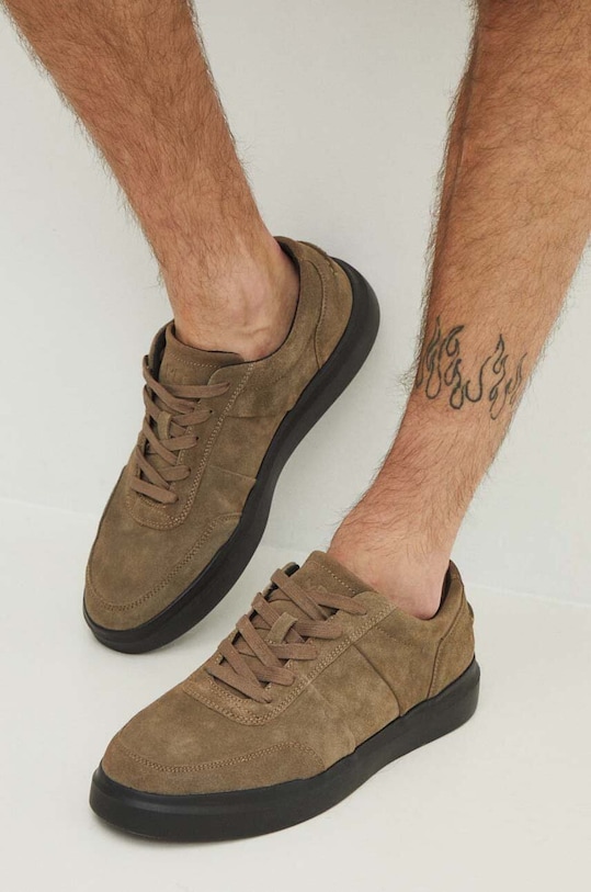 Medicine sneakers din piele intoarsă mic de statură gri RS24.OBM302