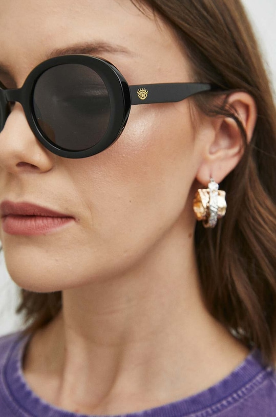 Okulary przeciwsłoneczne damskie z acetatu z polaryzacją kolor czarny RS24.OKD807