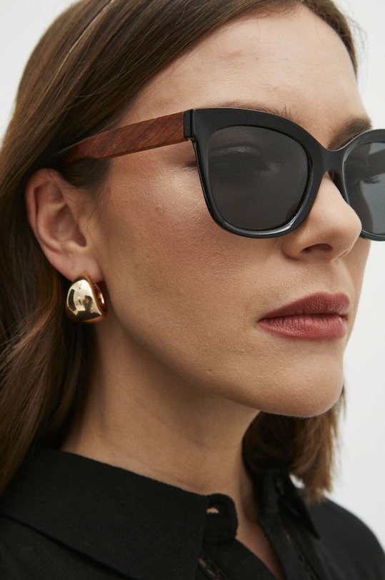 Okulary przeciwsłoneczne damskie z polaryzacją kolor czarny RS24.OKD809