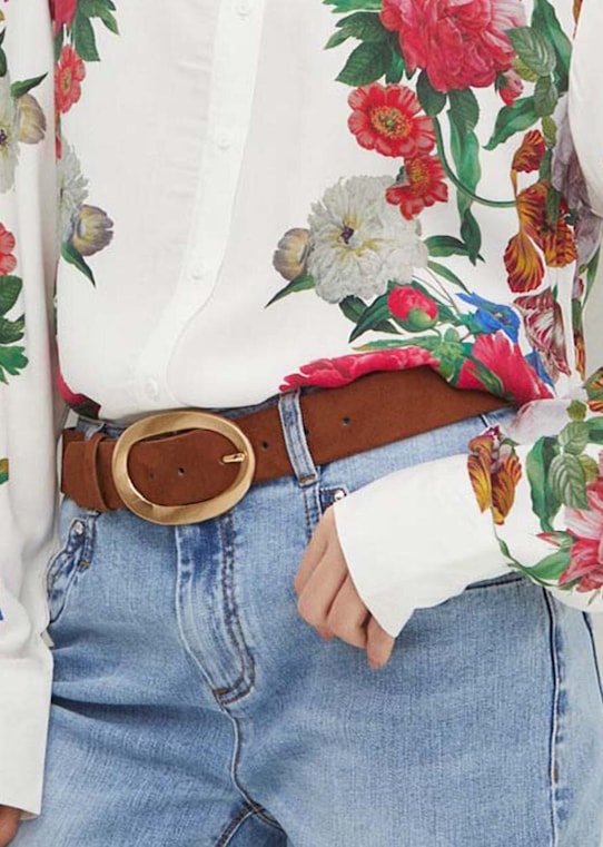 Opasok dámsky hnedá farba hnedá RS24.PAD100