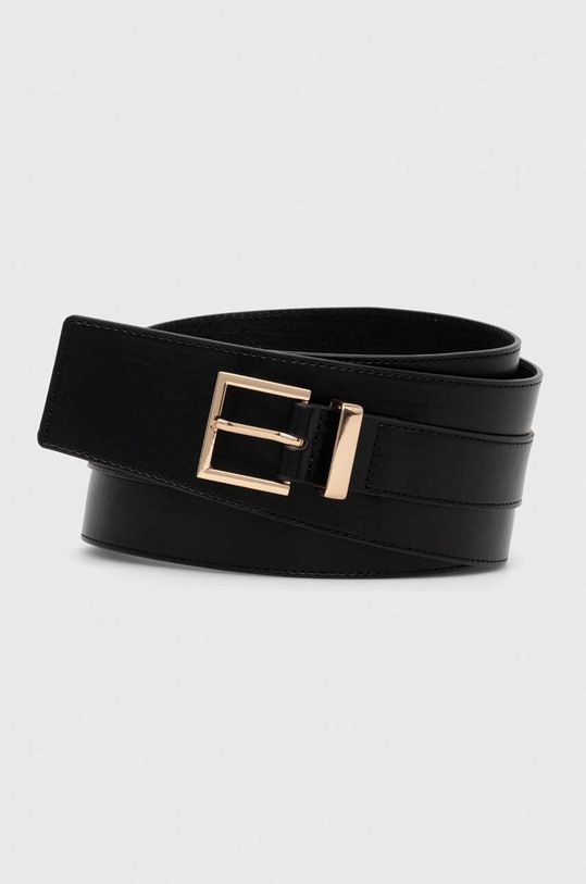 Pasek damski ze skóry ekologicznej kolor czarny czarny RS24.PAD502