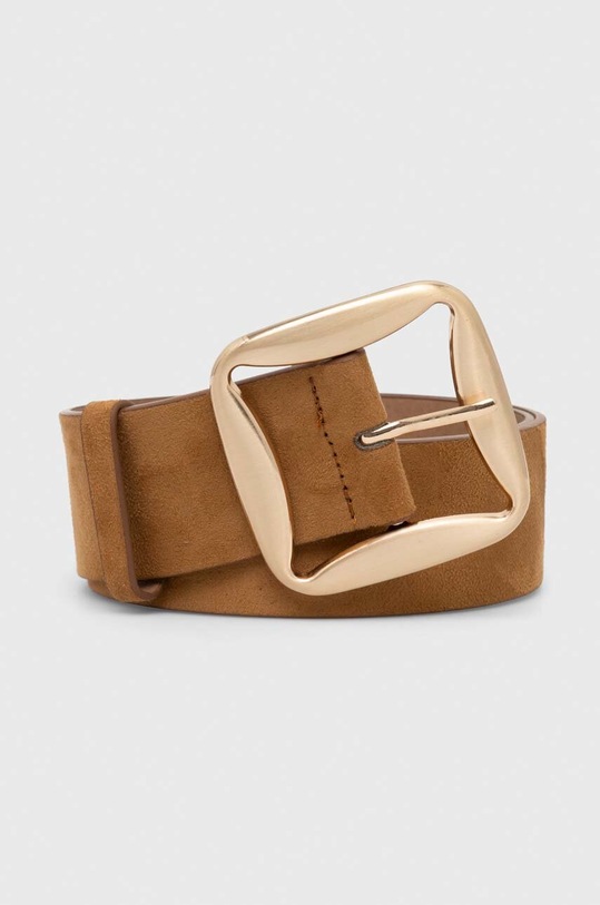 Pásek dámský s ozdonou přezkou hnědá barva hnědá RS24.PAD503