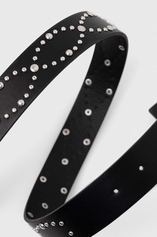 Pasek damski ze skóry ekologicznej kolor czarny RS24.PAD602 czarny RS24