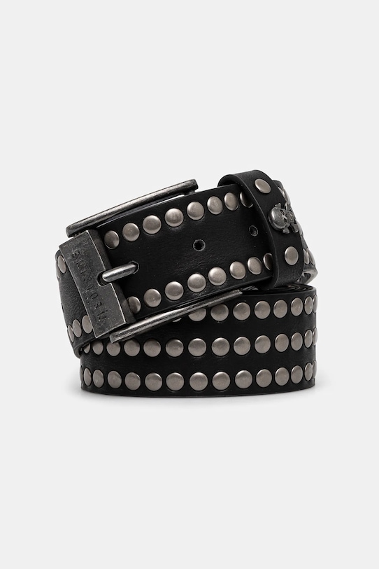 Pasek męski ze skóry ekologicznej kolor czarny czarny RS24.PAM500