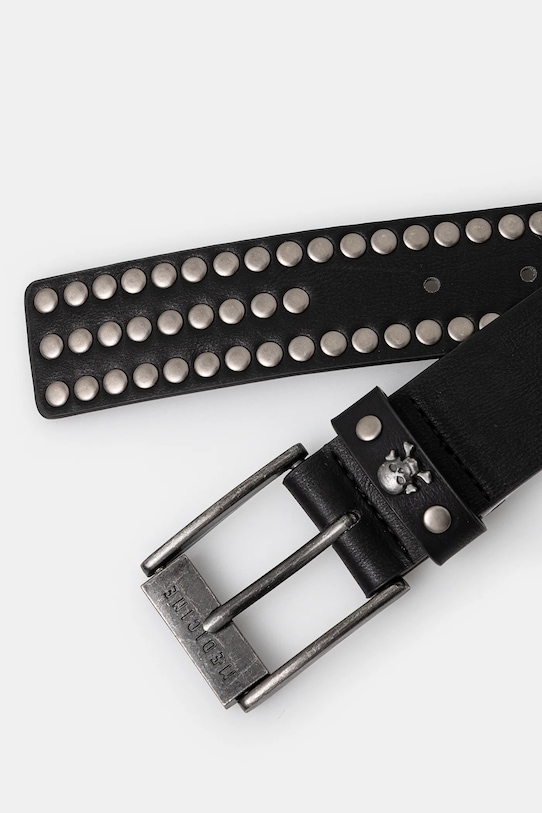 Pasek męski ze skóry ekologicznej kolor czarny RS24.PAM500 czarny RS24