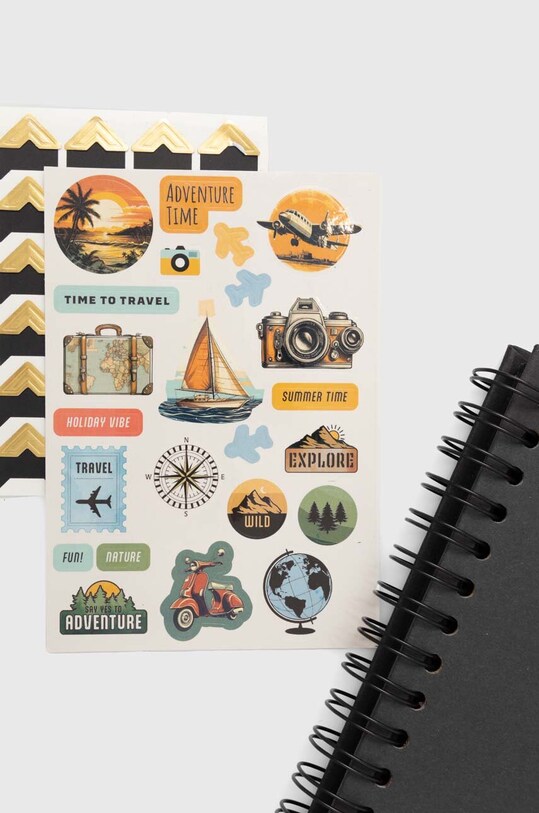 Lifestyle i travel Album na zdjęcia z akcesoriami - zestaw DIY kolor czarny RS24.PAU502 czarny