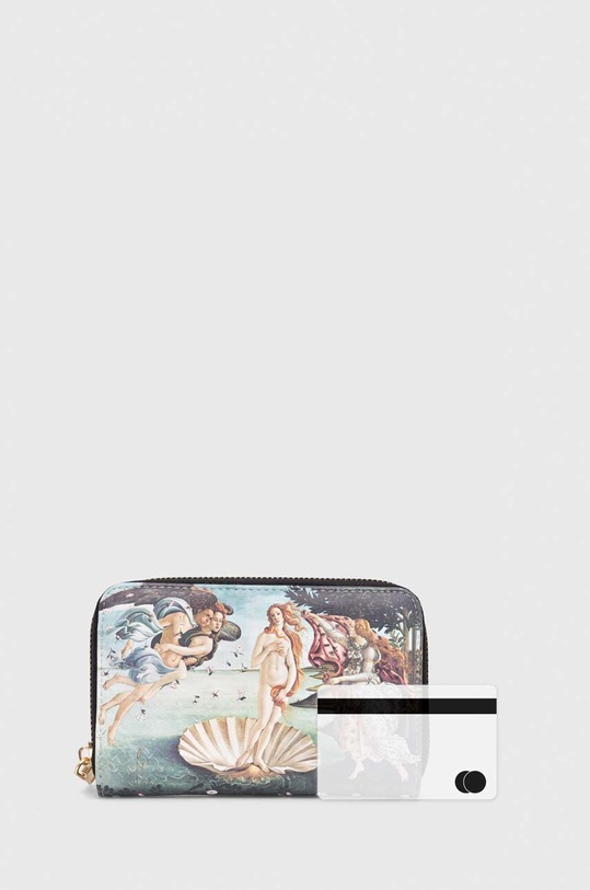 Portfel damski ze skóry ekologicznej z kolekcji Eviva L'arte kolor multicolor RS24.PFD254 multicolor