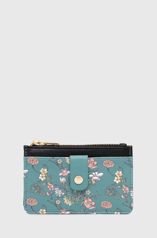 Portfel damski ze skóry ekologicznej w kwiaty kolor multicolor wzorzyste multicolor RS24.PFD301