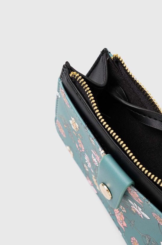 Portfel damski ze skóry ekologicznej w kwiaty kolor multicolor multicolor RS24.PFD301