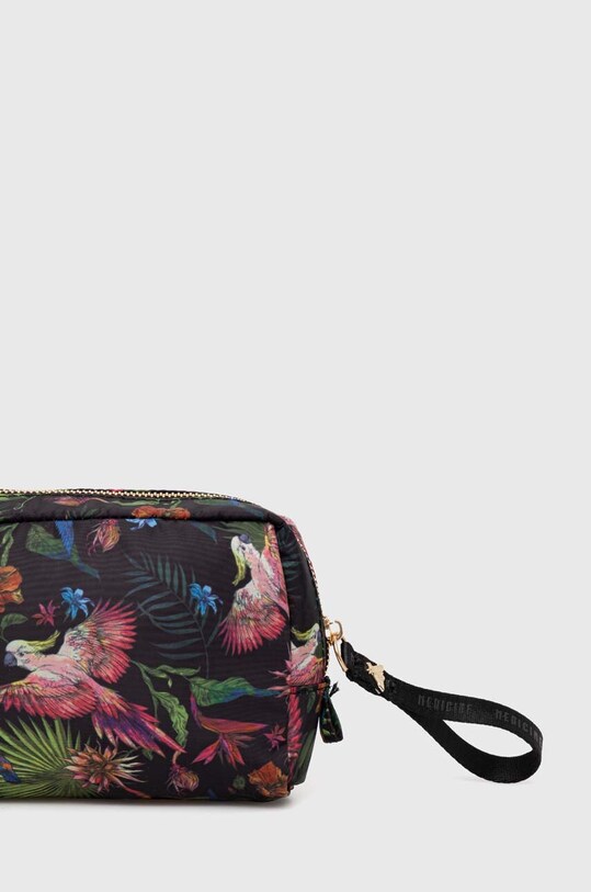 Kosmetyczka travel damska wzorzysta kolor czarny czarny RS24.PFD701