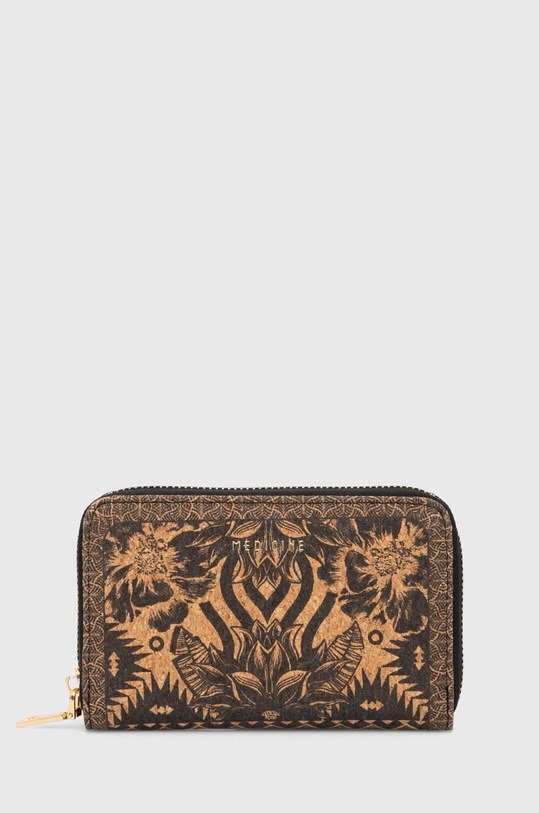 Portfel damski z korka wzorzysty kolor beżowy inny beżowy RS24.PFDA00