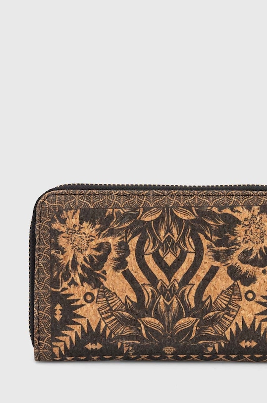 Akcesoria Portfel damski z korka wzorzysty kolor beżowy RS24.PFDA00 beżowy