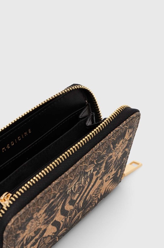 Portfel damski z korka wzorzysty kolor beżowy beżowy RS24.PFDA00