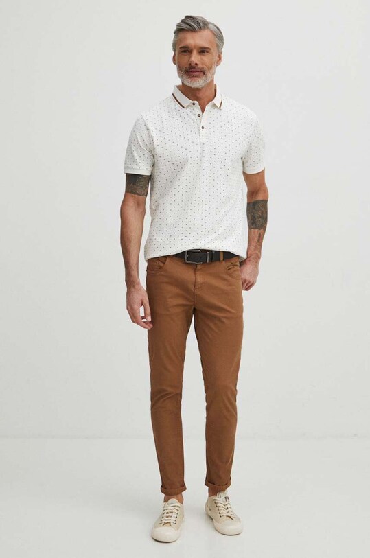 Bavlněné polo tričko Medicine RS24.POM051 béžová RS24