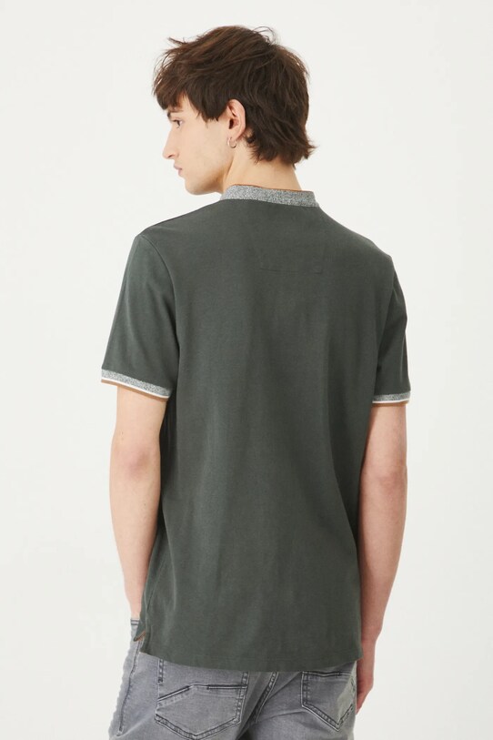 Odzież Polo bawełniane męskie z elastanem gładkie kolor zielony RS24.POM301 zielony