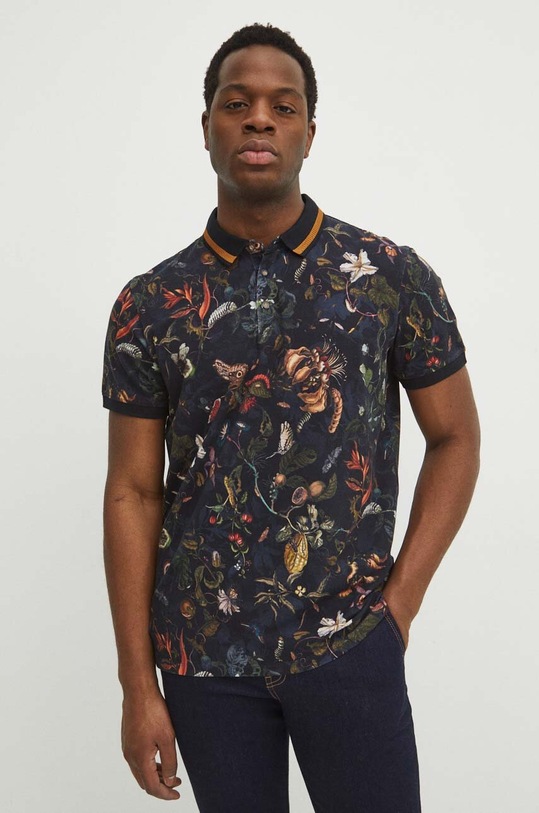 Medicine polo bawełniane czarny RS24.POM303