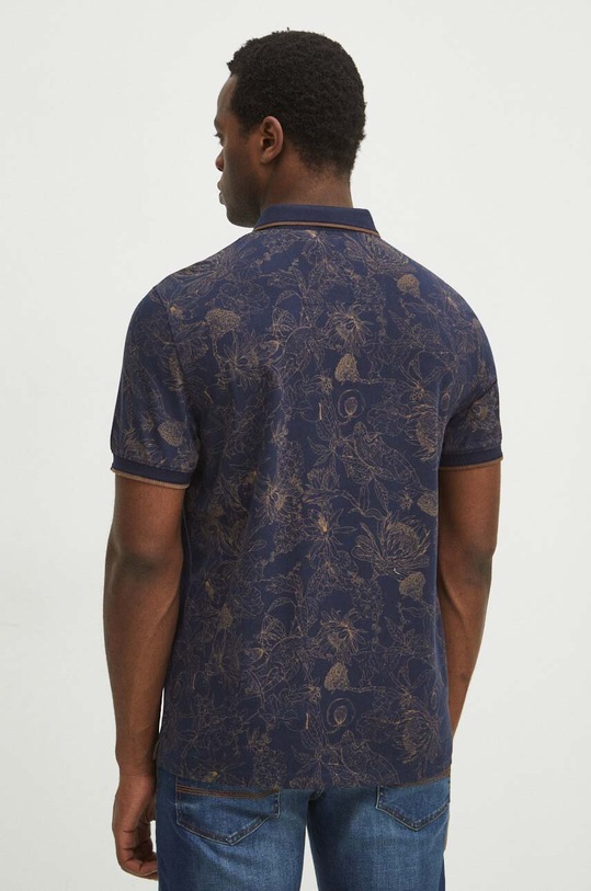 Oblečenie Bavlnené polo tričko pánske tmavomodrá farba RS24.POM305 tmavomodrá